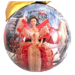 1997 Barbie Holiday Christmas Ornament w/ Stand - Barbiecore Gift